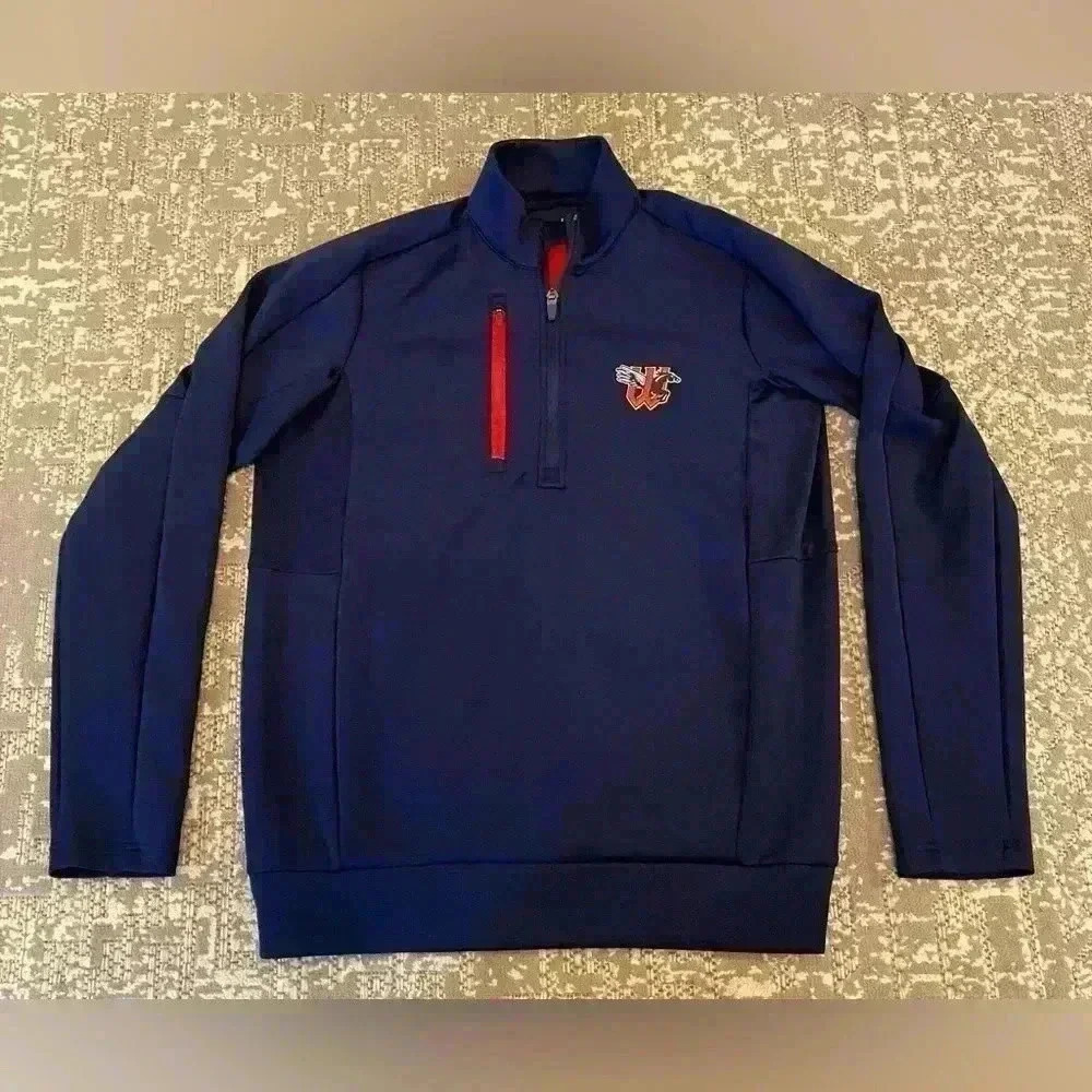 Wichita Wind Surge Antigua‎ 1/4 Zip pullover Men’s Size Small color Navy